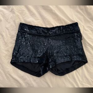 Haute Hippie Blue / Navy mini sequin shorts
